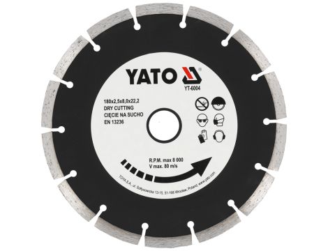 YATO - TARCZA DIAMENTOWA "SEGMENT" - HS 180MM - YT-6004