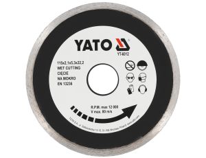 YATO - TARCZA DIAMENTOWA PEŁNA - EN 115MM - YT-6012