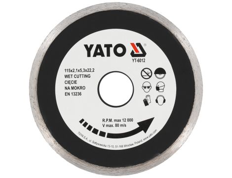 YATO - TARCZA DIAMENTOWA PEŁNA - EN 115MM - YT-6012