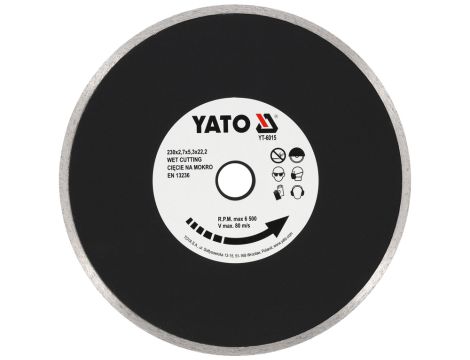 YATO - TARCZA DIAMENTOWA PEŁNA - EN 230MM - YT-6015