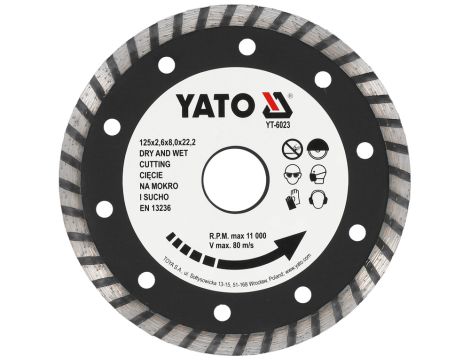 YATO - TARCZA DIAMENTOWA "TURBO" - 125MM - YT-6023