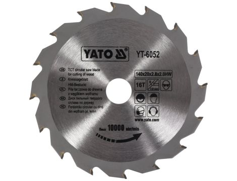 YATO - TARCZA WIDIOWA 140X16TX20 MM - YT-6052