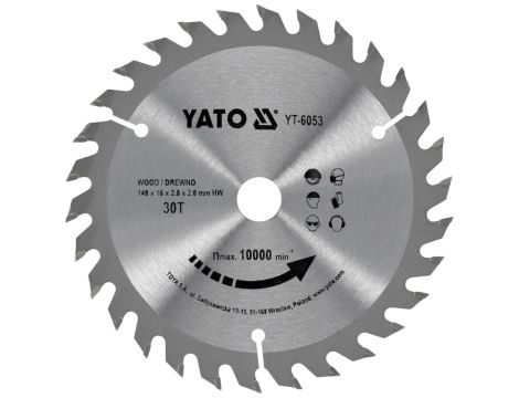 YATO - TARCZA WIDIOWA 140X30TX16 MM - YT-6053