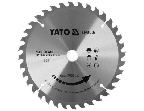 YATO - TARCZA WIDIOWA DO DREWNA 235X36TX25,4MM - YT-60686