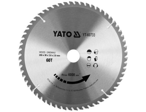 YATO - TARCZA WIDIOWA DO DREWNA 255X60TX30MM - YT-60733