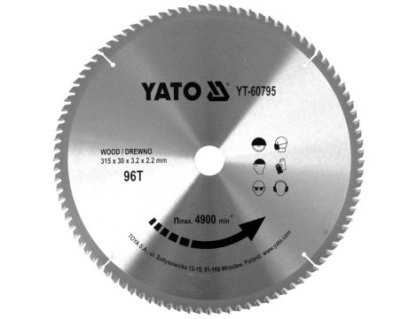 YATO - TARCZA WIDIOWA DO DREWNA 315X96TX30MM - YT-60795