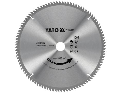 YATO - TARCZA WIDIOWA DO ALUMINIUM 300X100TX30 - YT-6097