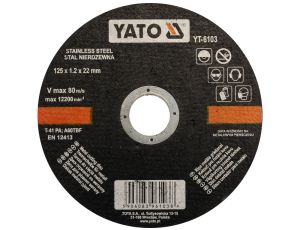 YATO - TARCZA DO CIĘC.MET I STALI NIERD 125x1,2 - YT-6103