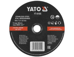 YATO - TARCZA DO CIĘC.MET I STALI NIER 180x1,5 - YT-6105