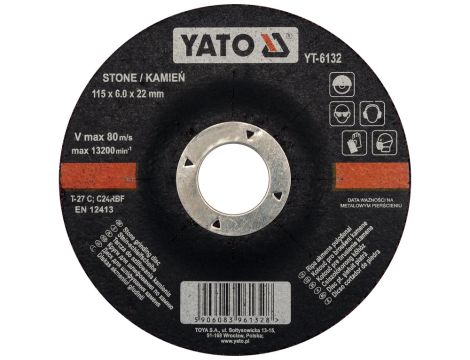 YATO - TARCZA WYP. DO SZLIF. KAMIENIA 115x6,0 - YT-6132