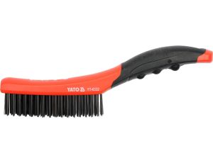 YATO - SZCZOTKA DRUCIANA PLASTIK. RĄCZKA 4-RZĘD - YT-6332