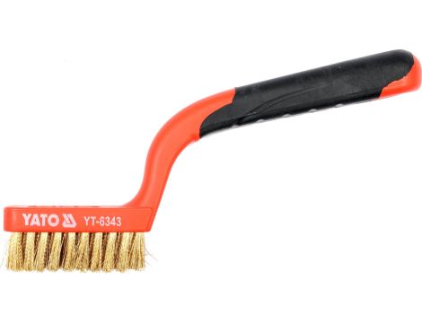 YATO - SZCZOTKA DRUCIANA 3-RZĘDY PLAST. RĄCZKA - YT-6343