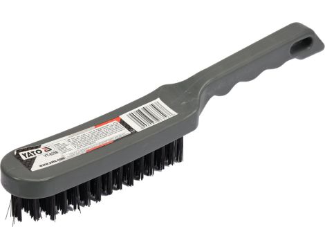 YATO - SZCZOTKA DRUCIANA 6-RZĘDOWA PLAST RĄCZKA - YT-6356