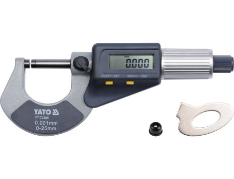 YATO - MIKROMETR 0-25MM WYŚWIELACZ CYFROWY - YT-72305