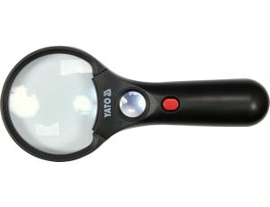 YATO - LUPA DWIE SOCZEWKI 3X/45X PODŚW. LED - YT-73845
