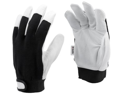 YATO - RĘKAWICE ROBOCZE SKÓRA ROZM. 8 CZARNE - YT-74639