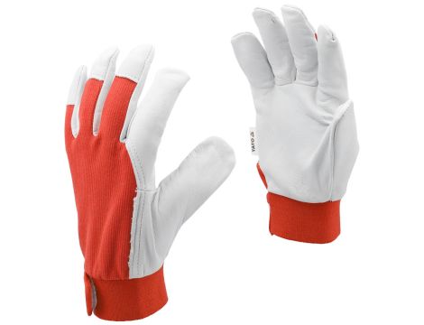 YATO - RĘKAWICE ROBOCZE SKÓRA ROZM. 8 CZERWONE - YT-746418