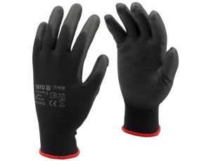 YATO - RĘKAWICE ROBOCZE NYLON/PU CZARNE 10 - YT-7473