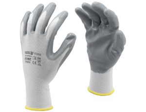 YATO - RĘKAWICE ROBOCZE NYLON/NITR. BIAŁE 10 - YT-7474