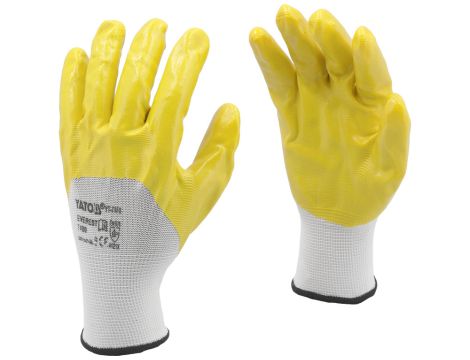 YATO - RĘKAWICE ROBOCZE POLIESTER /NITR.  9 - YT-7480