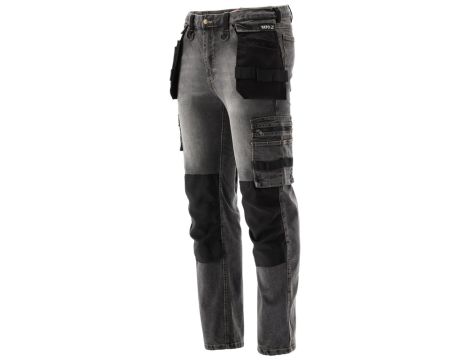 YATO - SPODNIE STRETCH JEANS STEEL GREY R.L/XL - YT-79063