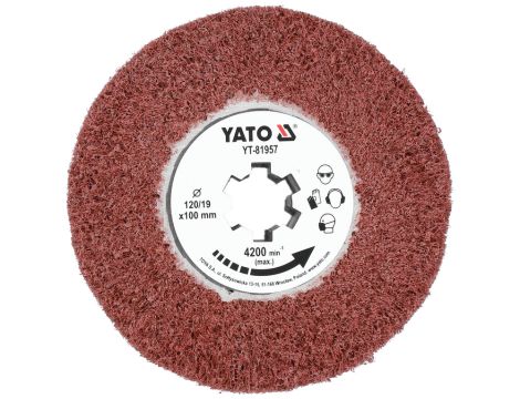 YATO - SZCZOTKA DO SATYNIARKI (WŁÓKNINA)  P120 - YT-81957 - 3