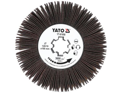 YATO - SZCZOTKA DO SATYNIARKI (LISTKOWA)  P120 - YT-81958 - 3