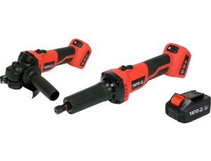 YATO - 18V SZLIFIERKI 2SZT (PROSTA+KĄTOWA;4AH) - YT-828296