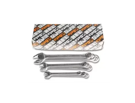 BETA - Komplet kluczy płasko-oczkowych 42INOX 6-19mm 11 sztuk w kartonie - 42INOX/S11