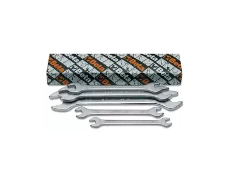 BETA - Komplet kluczy płaskich dwustronnych calowych 55AS 5/16-7/8" 5 sztuk," w kartonie - 55AS/5