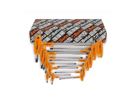 BETA - Komplet kluczy trzpieniowych kątowych z rękojeścią profil torx 6 sztuk t10-t40 w kartonie - 97TTX/S6