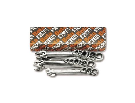 BETA - Zestaw kluczy płasko-oczkowych, zapadka dwukierunkowa 6-32mm 19szt.  - 142/S19