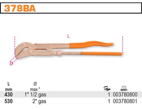 BETA - Szczypce do rur nieiskrzące 530mm - 378BA/530
