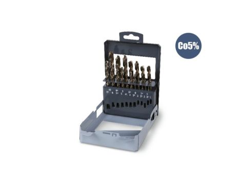 BETA - Komplet wierteł cylindrycznych krótkich szlifowanych HSS-Co (Seria 415) 1-10x0,5mm 19 szt.  - 415CO/SP19