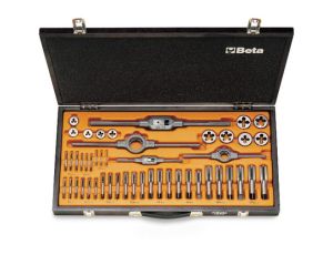 BETA - Zestaw gwintowników i narzynek ze stali chromowej, z akcesoriami w pudełku 48szt.  - 446/C48