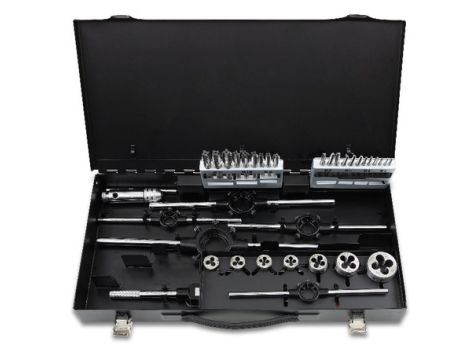 BETA - Zestaw gwintowników i narzynek HSS, z akcesoriami w pudełku 37szt.  - 447/C37