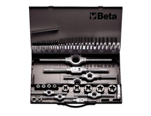 BETA - Zestaw gwintowników i narzynek HSS, z akcesoriami w pudełku 53szt.  - 447/C53