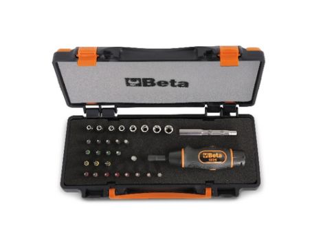 BETA - Zestaw 1/4'' Wkrętak dynamometryczny 583/6 z akcesoriami w pudełku  - 583/C31