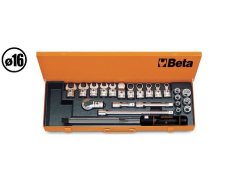 BETA - Zestaw 1/2'' Wkrętak dynamometryczny 668N/20 z akcesoriami w pudełku  - 671N/C20