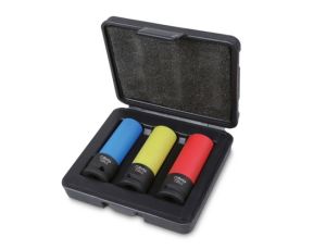 BETA - Zestaw nasadek udarowych sześciokątnych 1/2'' z nakładkami polimerowymi do kół aluminiowych 17-21mm 3szt.  - 720LC/C3