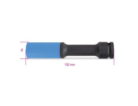 BETA - Nasadka udarowa 1/2'' długa z nakładką polimerową 17mm - 720LCL/17