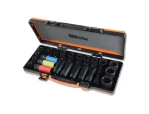 BETA - Komplet 24 nasadek udarowych gniazdo 1/2 fosforanowanych w pudełku metalowym - 720/C24