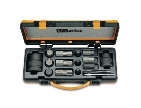 BETA - Zestaw 12-stu udarowych końcówek wkrętakowych z akcesoriami  - 727/C16