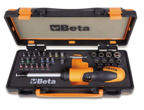BETA - Zestaw 27-miu końcówek wkrętakowych i 8-miu nasadek z pokrętłem i akcesoriami w pudełku  - 860/C38P
