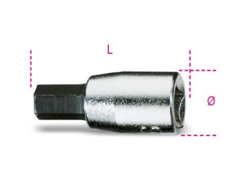 BETA - Nasadka 1/4'' z końcówką trzpieniową sześciokątną z rozmiarem oznaczonym kolorem 1/4’’  - 900PE/AS/1/4