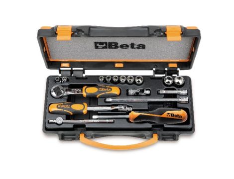 BETA - Zestaw 10-ciu nasadek dwunastokątnych 1/4'' calowych w pudełku 3/16''-9/16'' 17szt.  - 900AS/C10