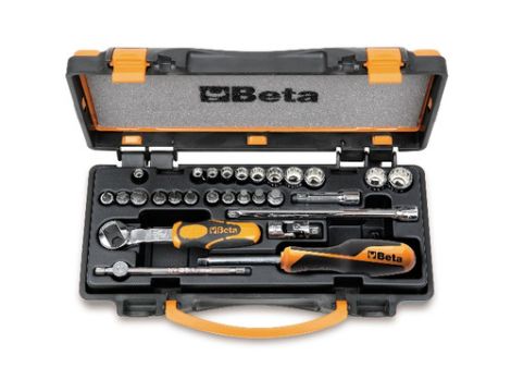 BETA - Zestaw 22-óch nasadek mieszanych 1/4'' z akcesoriami w pudełku 28szt.  - 900MB/C28