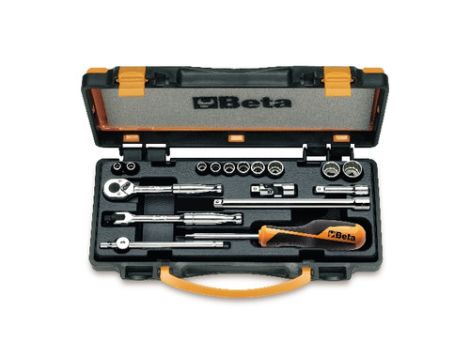 BETA - Zestaw 10-ciu nasadek dwunastokątnych 1/4'' calowych z 7 akcesoriami w pudełku 17szt.  - 900AS/C17-MBM