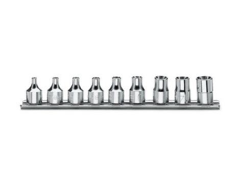BETA - Zestaw nasadek TORX® 3/8'' E4-E16 9szt.  - 910FTX/SB9