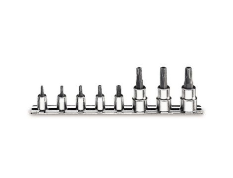BETA - Zestaw nasadek trzpieniowych 1/4''i 3/8'' z końcówką Pentatorx PT10-PT50 8szt.  - 910PT/SB8